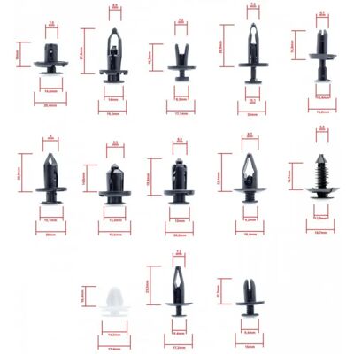 Kit de Clips Internos EINPARTS - 13 Tipos, 217 Peças Kit de Clips Internos EINPARTS - 13 Tipos, 217 Peças