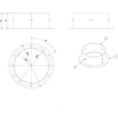 KRATKI Model - Podłączenie komina 200mm KRATKI Model - Podłączenie komina 200mm