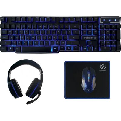 Zestaw gaming Rebeltec Sherman - Klawiatura, Mysz, Słuchawki - Czarny Zestaw gaming Rebeltec Sherman - Klawiatura, Mysz, Słuchawki - Czarny