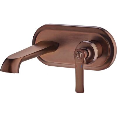 Miscelatore lavabo incasso in rame antico Armance - Omnires Miscelatore lavabo incasso in rame antico Armance - Omnires