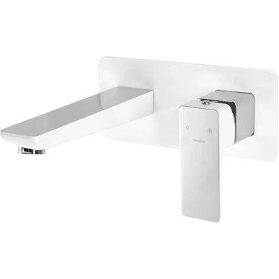 Grifo de lavabo empotrado Omnires Parma PM7415 - Cromo/Blanco Grifo de lavabo empotrado Omnires Parma PM7415 - Cromo/Blanco