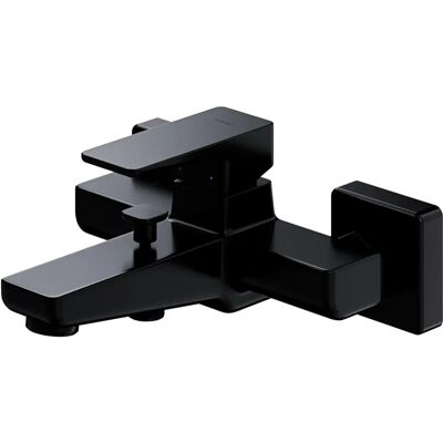 Mitigeur de baignoire noir Omnires mural avec forme rectangulaire et raccord pour flexible de douche - Publicité Mitigeur de baignoire noir Omnires mural avec forme rectangulaire et raccord pour flexible de douche - Publicité