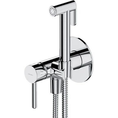 Omnires Wandmontiertes Bidet-Set - Chrom - 1 Funktion Omnires Wandmontiertes Bidet-Set - Chrom - 1 Funktion