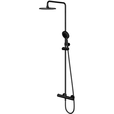 Omnires Y Thermostatic Shower Set - Black - Rain, Turbo, Massage Omnires Y Thermostatic Shower Set - Black - Rain, Turbo, Massage