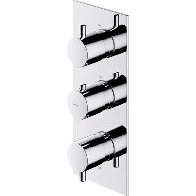 Termostat Omnires Y - 3 Ieșiri - Montaj pe perete - Crom - Comutator pentru duș/baie Termostat Omnires Y - 3 Ieșiri - Montaj pe perete - Crom - Comutator pentru duș/baie