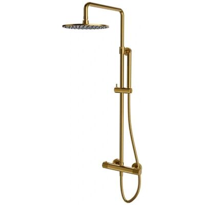 Sistema de ducha termostático Omnires Contour oro cepillado - Sistema de ducha Sistema de ducha termostático Omnires Contour oro cepillado - Sistema de ducha