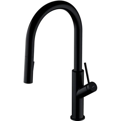 Amestecător de bucătărie Omnires Bend - Extensibil, Eco Water, 2 Funcții, Negru Amestecător de bucătărie Omnires Bend - Extensibil, Eco Water, 2 Funcții, Negru