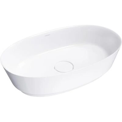 Umywalka nablatowa z kompozytu mineralnego Omnires Neo M+ - 60x36cm Biała Lśniąca Umywalka nablatowa z kompozytu mineralnego Omnires Neo M+ - 60x36cm Biała Lśniąca