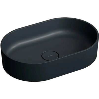 Lavabo da appoggio Omnires Ovo M+ - nero lava, 55x36cm, opaco Lavabo da appoggio Omnires Ovo M+ - nero lava, 55x36cm, opaco