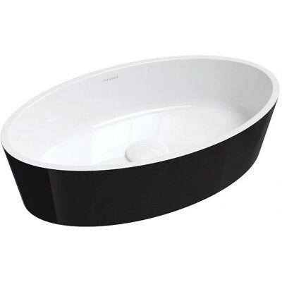 Omnires BARI500UNBCP biało-czarny połysk umywalka 50x30 cm Omnires BARI500UNBCP biało-czarny połysk umywalka 50x30 cm