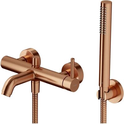 Robinet de baie din cupru periat Omnires Y cu set de duș - Robinet de baie Robinet de baie din cupru periat Omnires Y cu set de duș - Robinet de baie