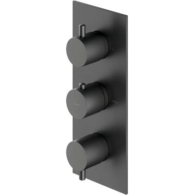 Omnires Y Thermostaat - 3 uitgangen - Graphiet - Douche en Badkraan Omnires Y Thermostaat - 3 uitgangen - Graphiet - Douche en Badkraan