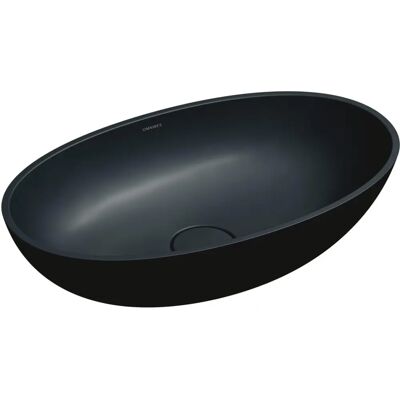 Omnires Shell M+ Wall-Mounted Sink - Black Lava - 60x35 cm Omnires Shell M+ Wall-Mounted Sink - Black Lava - 60x35 cm