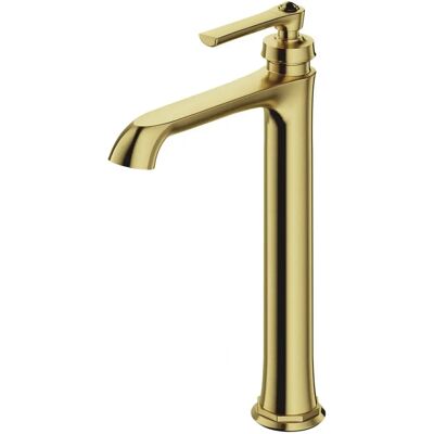 Amestecător înalt pentru lavoar Omnires - 32cm Auriu Satinat Amestecător înalt pentru lavoar Omnires - 32cm Auriu Satinat