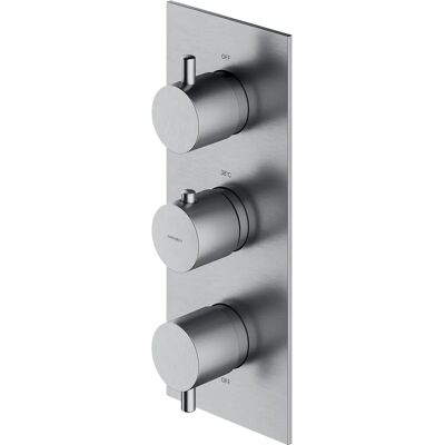 Omnires Y Thermostatmischer - Nickel - 3 Ausgänge - Dusche & Badewanne Omnires Y Thermostatmischer - Nickel - 3 Ausgänge - Dusche & Badewanne