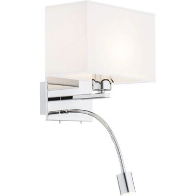 Argon Lighting Hilary Wall Light White, Chrome 560lm 3000K Argon Lighting Hilary Wall Light White, Chrome 560lm 3000K