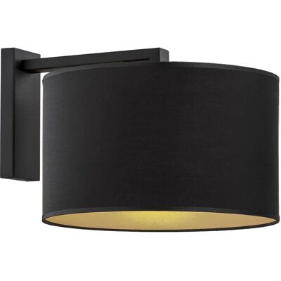 Argon Karin Wall Lamp with Shade - Black & Gold - Wall Light Argon Karin Wall Lamp with Shade - Black & Gold - Wall Light