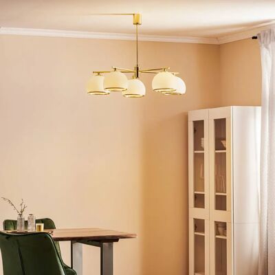 Euluna Mina Messing Pendellampe - 5 Lichter für Wohnzimmer Euluna Mina Messing Pendellampe - 5 Lichter für Wohnzimmer