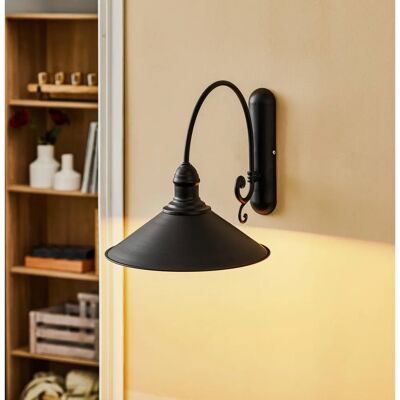 Euluna Elmo Wall Lamp - Steel, Black Lacquer, E27, 15W Euluna Elmo Wall Lamp - Steel, Black Lacquer, E27, 15W