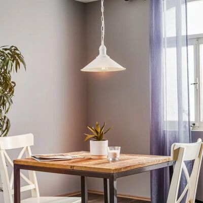 Euluna Elmo Pendelleuchte - Weiß, 1 Licht, E27, 15W Euluna Elmo Pendelleuchte - Weiß, 1 Licht, E27, 15W