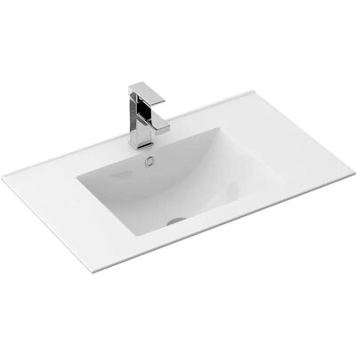 Rea Dafne 70 White Modern Ceramic Washbasin - Washbasin Rea Dafne 70 White Modern Ceramic Washbasin - Washbasin