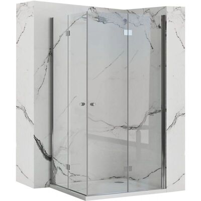 REA - fold N2 90x90 - Trasparente - Cromato - Cabina doccia REA - fold N2 90x90 - Trasparente - Cromato - Cabina doccia