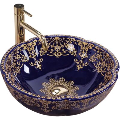 Rea Marina Blue Countertop Washbasin - Modern Ceramic Design Rea Marina Blue Countertop Washbasin - Modern Ceramic Design