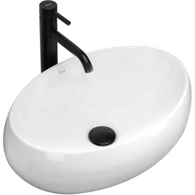 Rea Linda White High-Quality Ceramic Countertop Washbasin - Washbasin Rea Linda White High-Quality Ceramic Countertop Washbasin - Washbasin