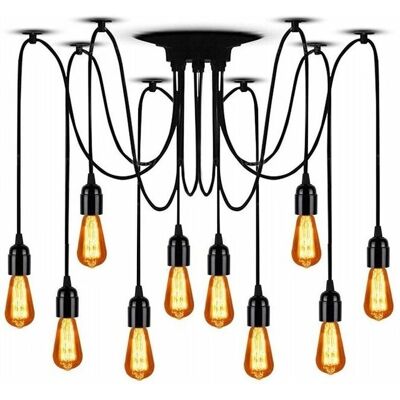 Lampada a Sospensione Nera Toolight JDL-03 - Luce da soffitto Lampada a Sospensione Nera Toolight JDL-03 - Luce da soffitto