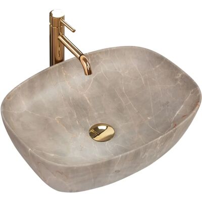 Rea Freja Beige - Countertop Basin - Stone Look Rea Freja Beige - Countertop Basin - Stone Look