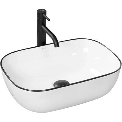 Rea Marbel Bathroom Sink - Contemporary Ceramic Washbasin Rea Marbel Bathroom Sink - Contemporary Ceramic Washbasin