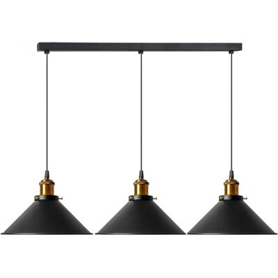 Lampada a Soffitto Nera Toolight 3CP - Lampada Lampada a Soffitto Nera Toolight 3CP - Lampada
