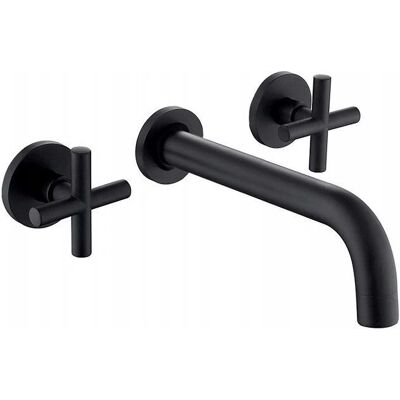 Rea Wall Mounted Faucet Black Matte - Faucet Rea Wall Mounted Faucet Black Matte - Faucet