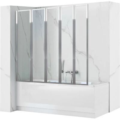 Rea Paravento vasca - Trasparente / Cromo - Paravento da bagno Rea Paravento vasca - Trasparente / Cromo - Paravento da bagno