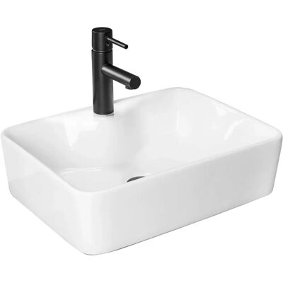 Rea Kelly White Compact Countertop Washbasin - Washbasin Rea Kelly White Compact Countertop Washbasin - Washbasin