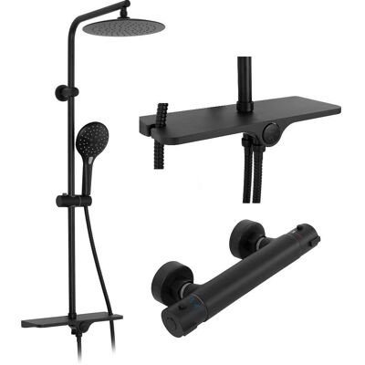 Rea - Sistema doccia termostatico Mike Black - Nero opaco Rea - Sistema doccia termostatico Mike Black - Nero opaco