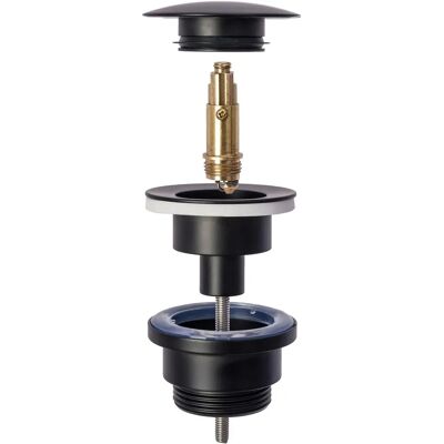 Rea Universal Black Powder Coated Waste Bottle Basin Trap - Sink Drain Rea Universal Black Powder Coated Waste Bottle Basin Trap - Sink Drain