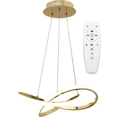 Lampada a Sospensione Oro Toolight - Anello LED Moderno con Telecomando Lampada a Sospensione Oro Toolight - Anello LED Moderno con Telecomando
