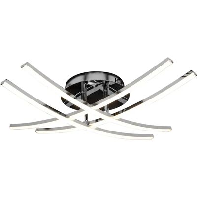 Toolight Lampada da Soffitto LED Cromo - Faretto moderno a 4 luci - Luce da soffitto Toolight Lampada da Soffitto LED Cromo - Faretto moderno a 4 luci - Luce da soffitto