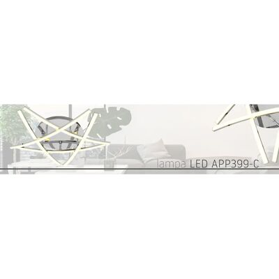 Toolight Lampada da Soffitto LED - Design Stella Moderna - 58x58cm - Cromo Toolight Lampada da Soffitto LED - Design Stella Moderna - 58x58cm - Cromo