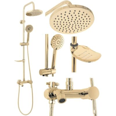 Rea Luis Gold Shower Set - Shower Type, Gold Finish Rea Luis Gold Shower Set - Shower Type, Gold Finish