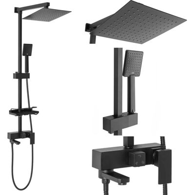 Rea Jack Black Shower Set - Modern, Elegant, Anti-Calc System Rea Jack Black Shower Set - Modern, Elegant, Anti-Calc System