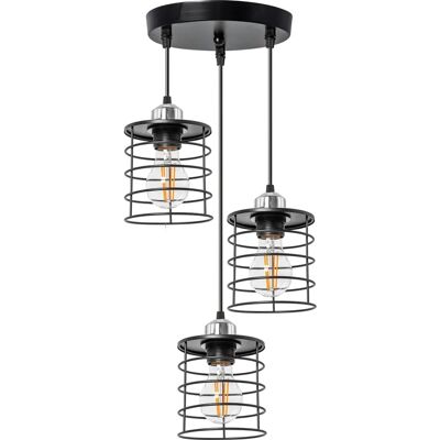 Lampada sospensione nera Toolight 392204 - Luce, attacco E27 Lampada sospensione nera Toolight 392204 - Luce, attacco E27