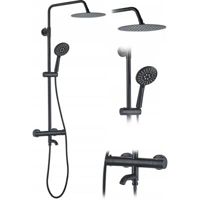 Kit doccia termostatico REA Lungo Black Kit doccia termostatico REA Lungo Black