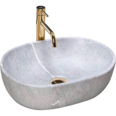 Rea Lara Grey Stone-imitating Washbasin - Countertop Rea Lara Grey Stone-imitating Washbasin - Countertop