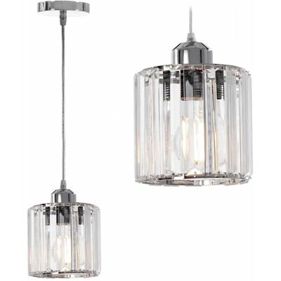 Toolight Crystal Chrome Pendant Lamp - E27 - 102cm Toolight Crystal Chrome Pendant Lamp - E27 - 102cm