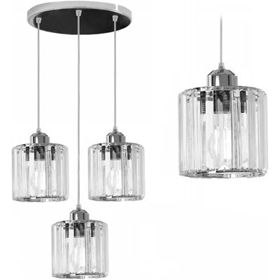 Lampada da Soffitto Toolight APP510 - Cristallo Argento 3-Luci Lampada da Soffitto Toolight APP510 - Cristallo Argento 3-Luci