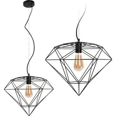 Toolight Musta riippuvalaisin - Moderni geometrinen muotoilu E27 säädettävä Toolight Musta riippuvalaisin - Moderni geometrinen muotoilu E27 säädettävä
