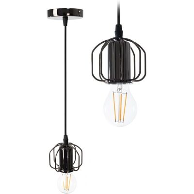 TOOLIGHT - APP595-1CP - Nero - 1-Luce E27 - Plafoniera sospensione TOOLIGHT - APP595-1CP - Nero - 1-Luce E27 - Plafoniera sospensione