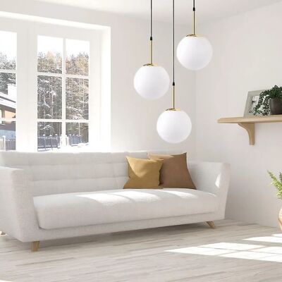 Lampada a Sospensione Oro Toolight - Regolabile E27 3 Punti Lampada a Sospensione Oro Toolight - Regolabile E27 3 Punti
